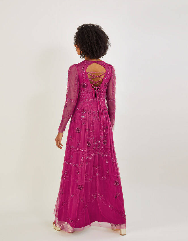 Lorelai Powder Pink Embellished Maxi Dress