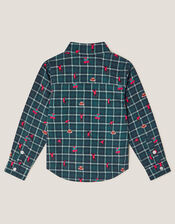 Christmas Check Shirt, Green (GREEN), large