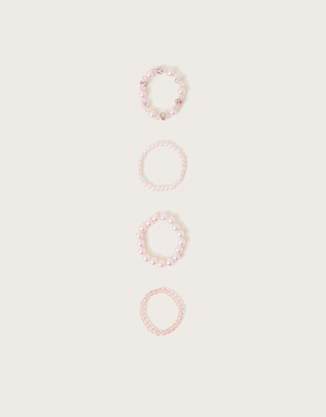 4-Pack Pearl Bead Stretch Bracelets, , large
