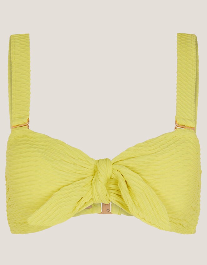 Alina Rib Bandeau Bikini Top, Green (LIME), large