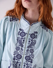 East Estelle Floral Embroidered Jacket, Blue (BLUE), large