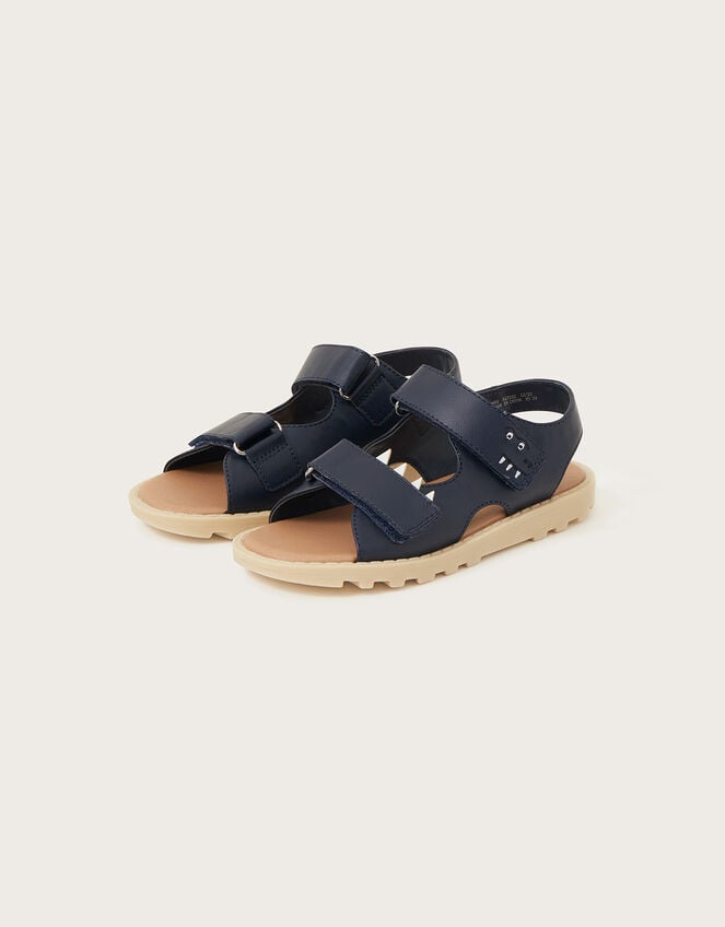 Dinosaur Sandals , Blue (NAVY), large