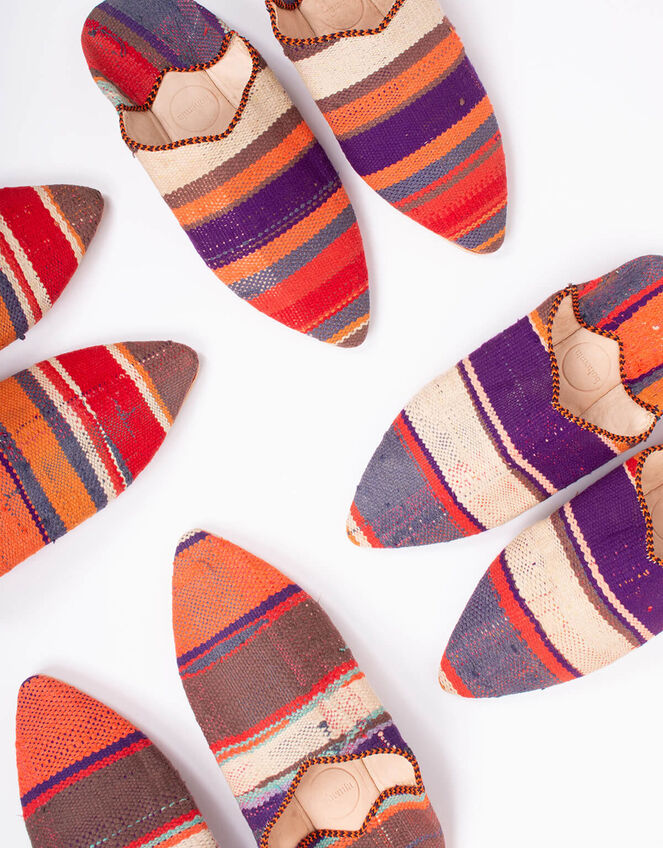Bohemia Design Moroccan Boujad Babouche Slippers, Purple (PURPLE), large