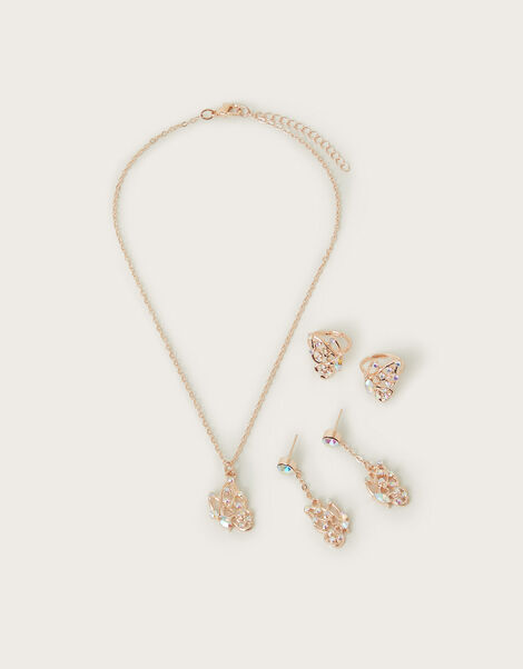 Jewel Butterfly Wings Jewellery Set, , large