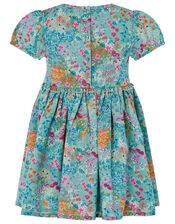 Baby Wildflower Dress in Recycled Polyester, Blue (AQUA), large
