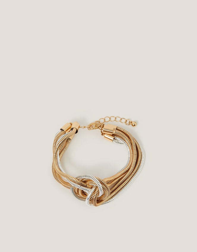 Mixed Metal Slinky Knot Bracelet, , large