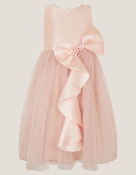 Waterfall Bow Tulle Dress, Pink (PINK), large
