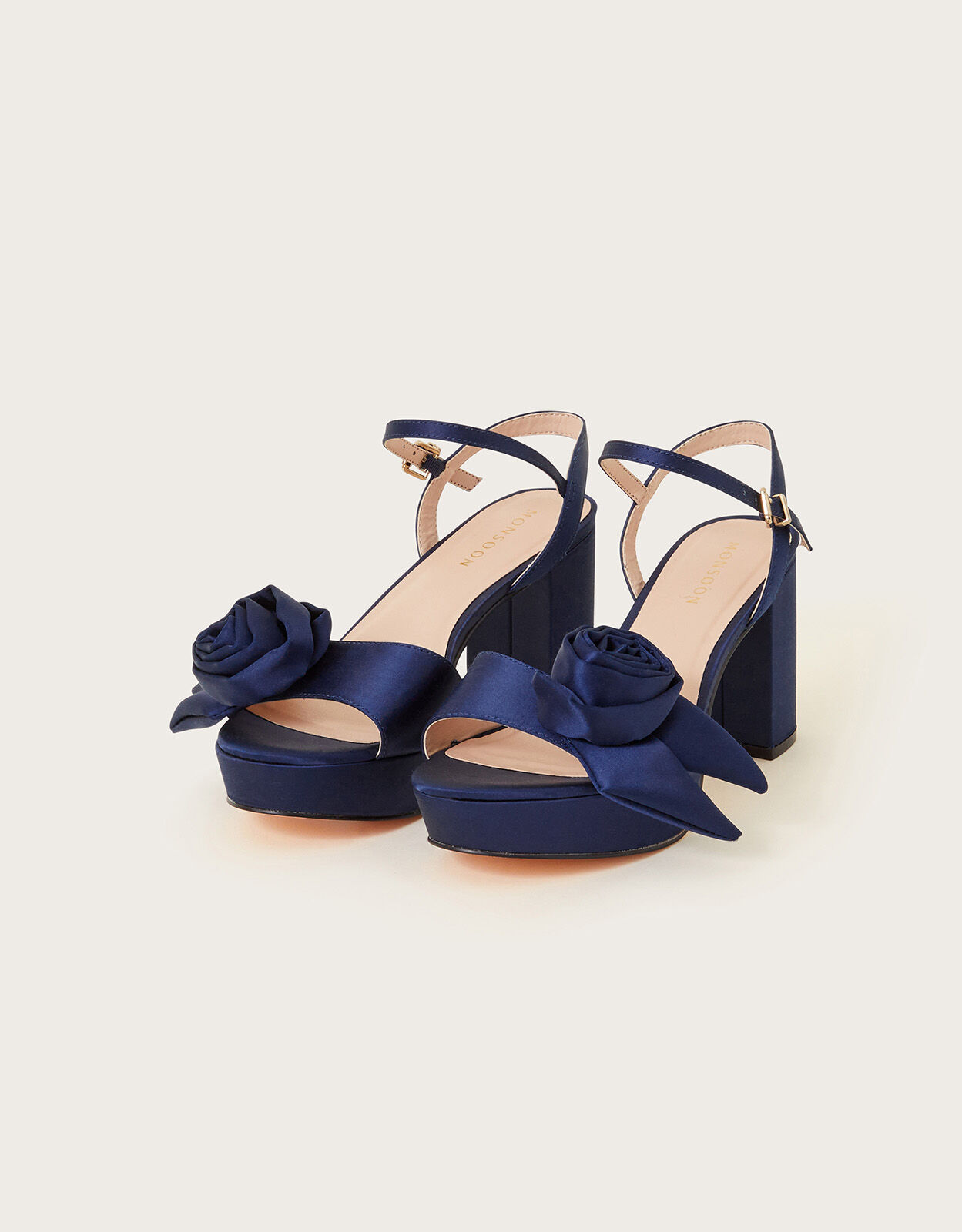 Navy floral heels outlet