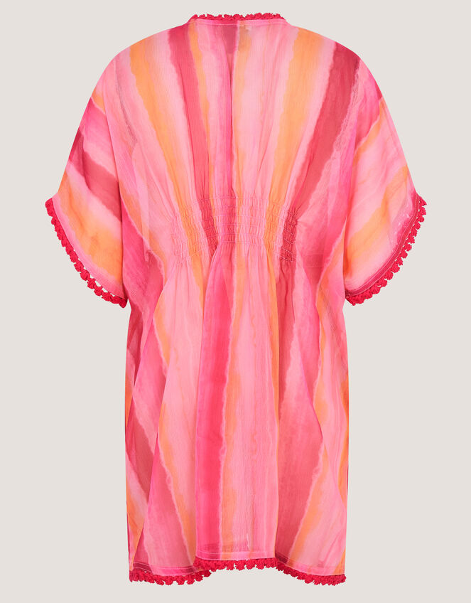 Stripe Tie-Dye Kaftan, Pink (PINK), large