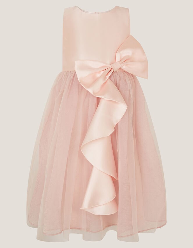 Waterfall Bow Tulle Dress, Pink (PINK), large