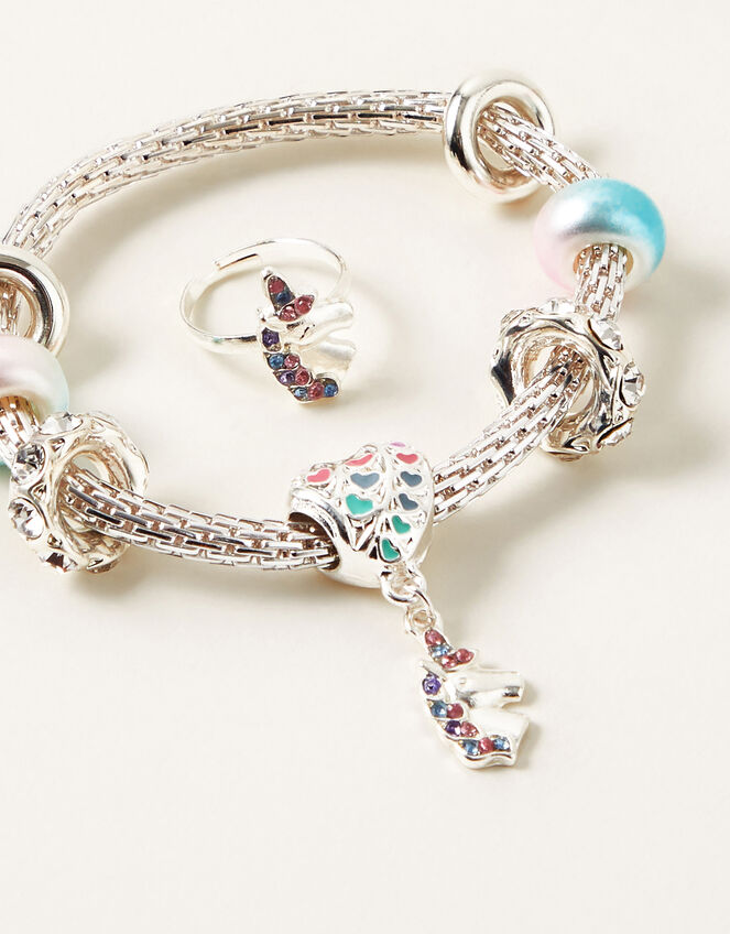 Unicorn Charm Bracelet and Ring Set, , large