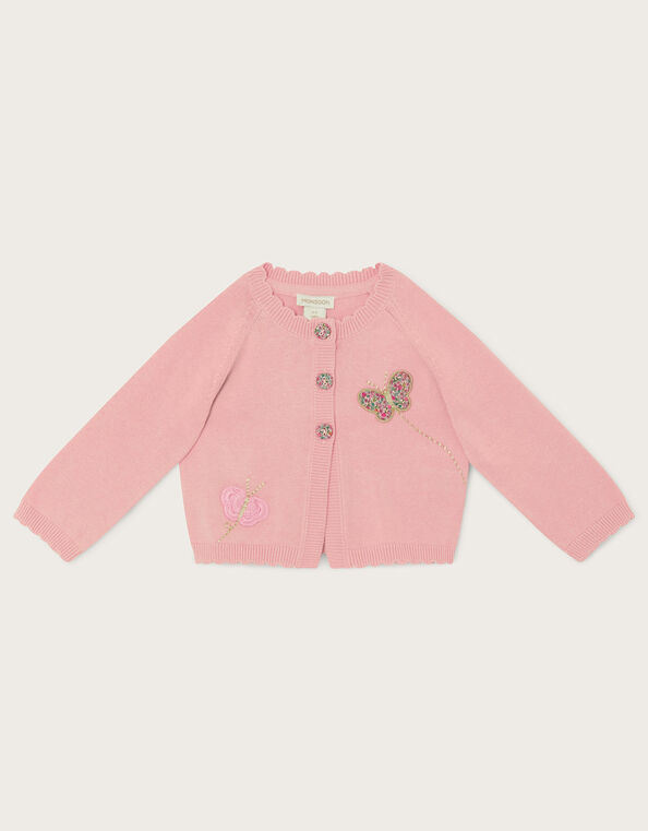 Newborn Butterfly Cardigan, Pink (PINK), large