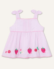 Baby Strawberry Top and Shorts Set, Pink (PINK), large