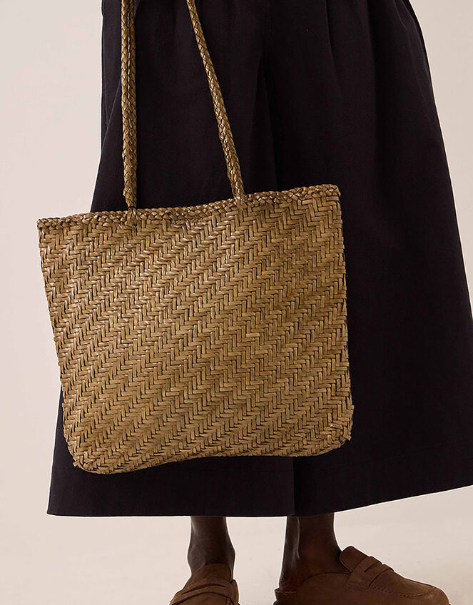 Ellyla Rhia Woven Leather Tote Bag, , large