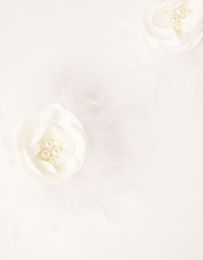 Pearly Bloom Flower Hair Clips, , large