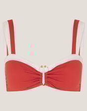 Sabrina Two Tone Bikini Top, Orange (RUST), large