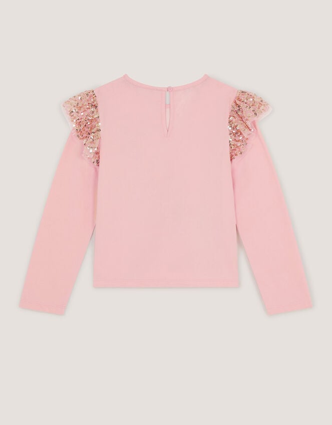 Sequin Reindeer Christmas Top, Pink (PINK), large