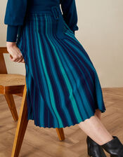 Colour Block Pleated Skirt Dress, Teal (TEAL), large
