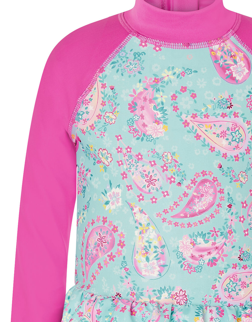 Baby Paisley Frill Sunsafe Swimsuit Blue Baby Girl Beach & Swimwear