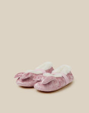 Baby Faux Fur Lined Ballet Slippers, Pink (PINK), large