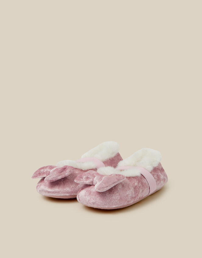 Baby Faux Fur Lined Ballet Slippers, Pink (PINK), large