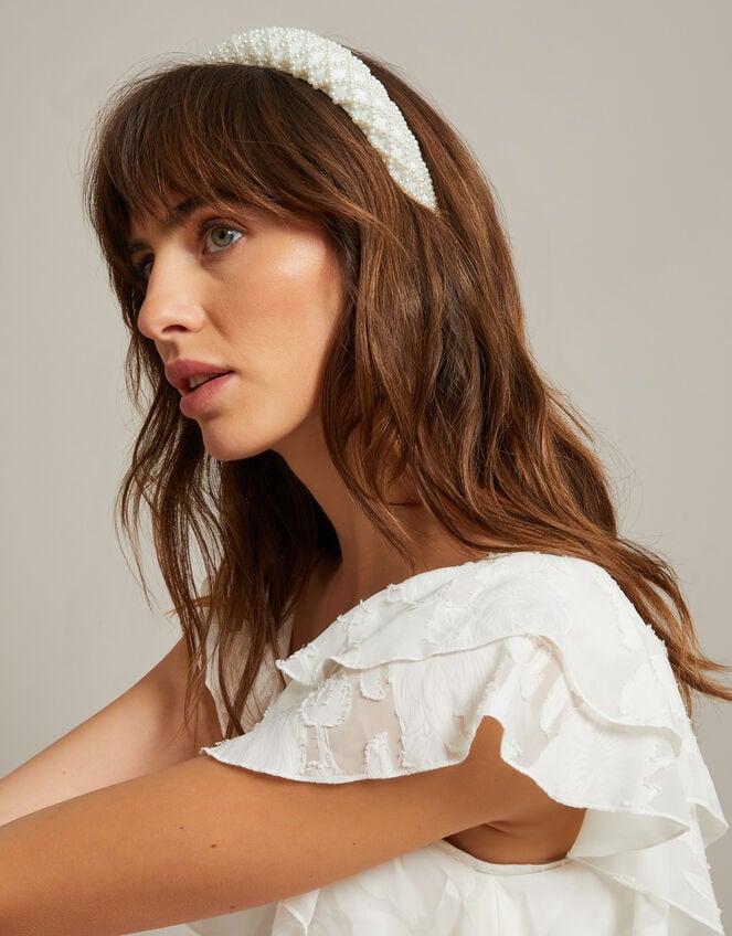 Pearl Beaded Headband, , large