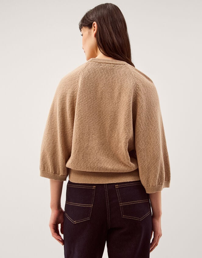 Codie &frac34; Sleeve Sweater, TOFFEE, large