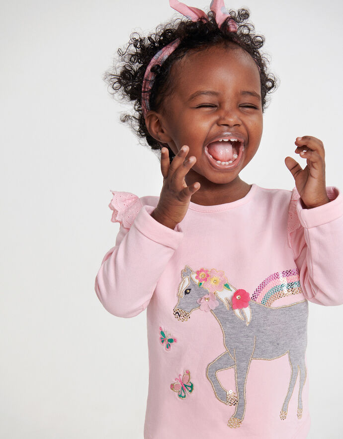 Baby Horse Sweatshirt and Leggings Set Pink Baby Girl Outfits
