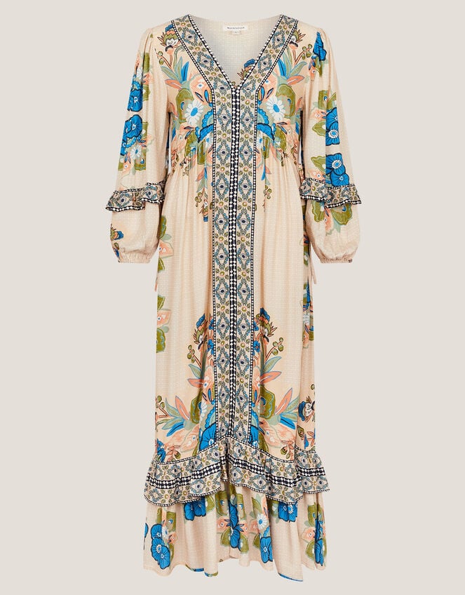 Kara Floral Maxi Dress, Ivory (IVORY), large