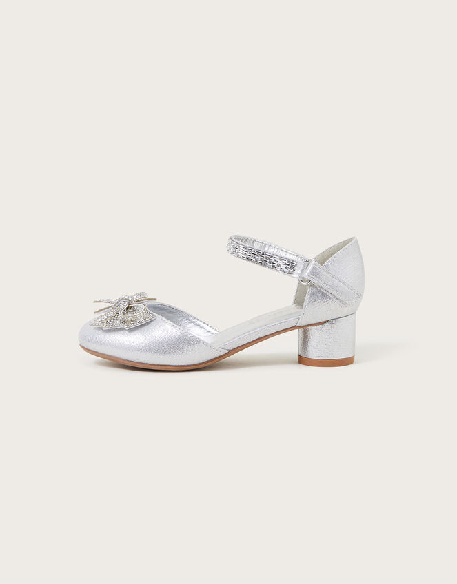 Lola Dazzle Bow Two-Part Heels, Silver (SILVER), large