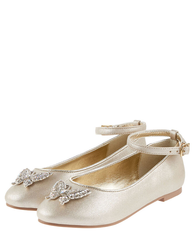 Butterfly Ballerina Flats , Gold (GOLD), large