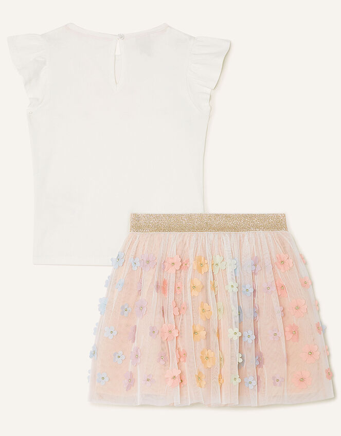 3D Flower Pastel Stripe Disco Set , Pink (PINK), large