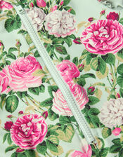 Baby Floral UPF50+ Short Sleeve Swimsuit, Green (GREEN), large