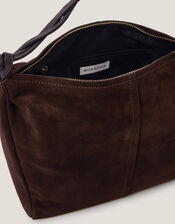 Beth Twist Handle Suede Bag, , large