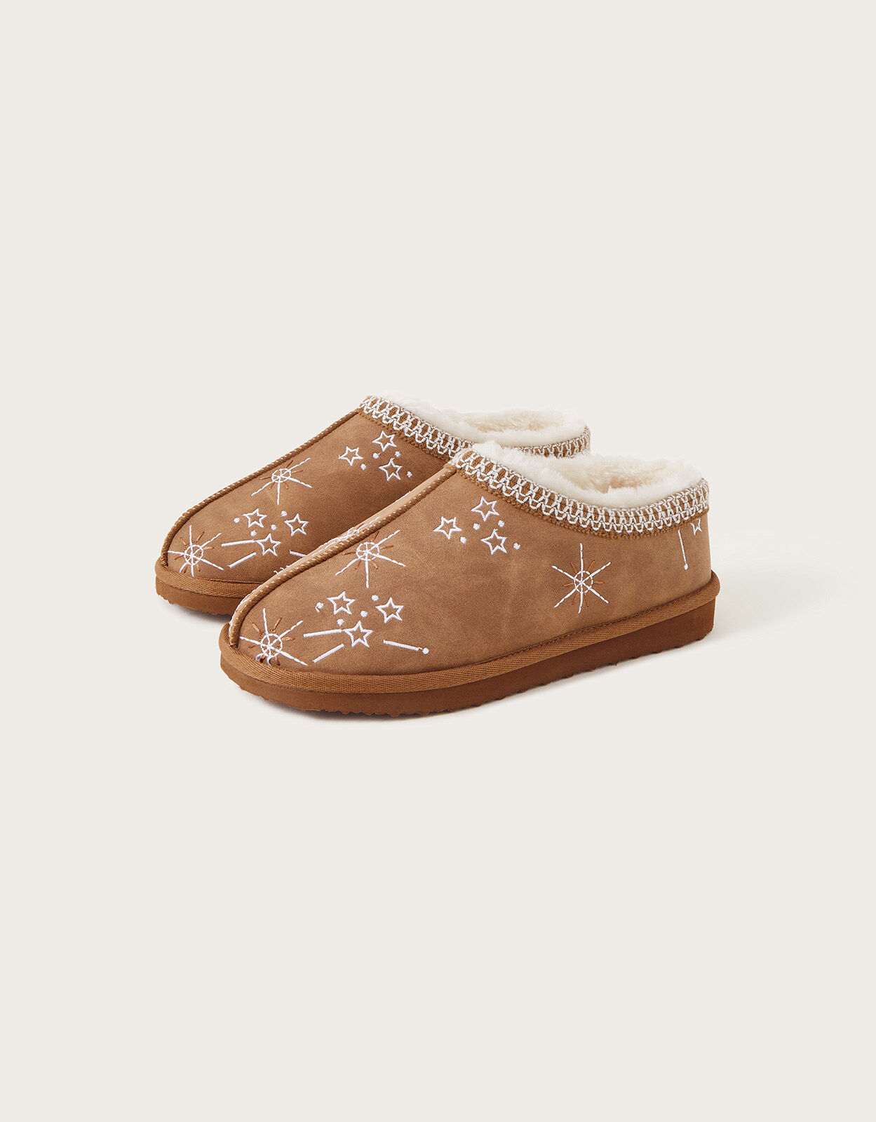 Embroidered shop mule slippers