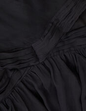 Clemmie Cut-Out Ruffle Prom Dress, Black (BLACK), large