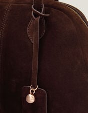 Dalia Suede Bowler Bag, , large