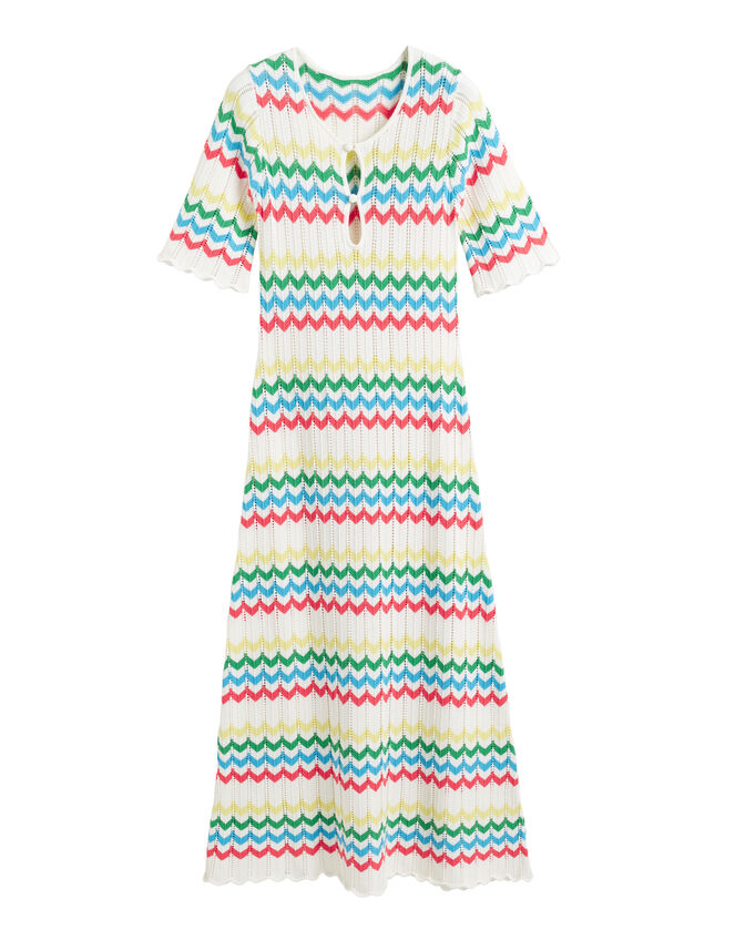 Chinti & Parker Chevron Stitch Maxi Dress, Multi (MULTI), large