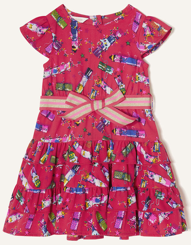 Baby Christmas Cracker Rara Dress , Red (RED), large