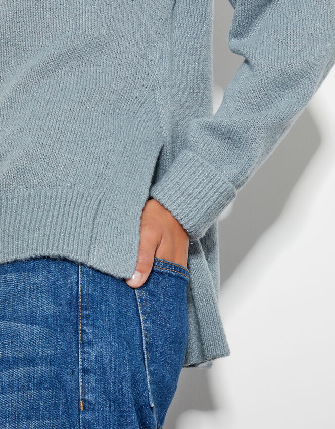 Sara Sequin Knit Jumper, Blue (LIGHT BLUE), large