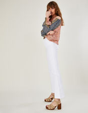 Gabriella Off-Shoulder Blouse in Sustainable Viscose, Orange (CORAL), large