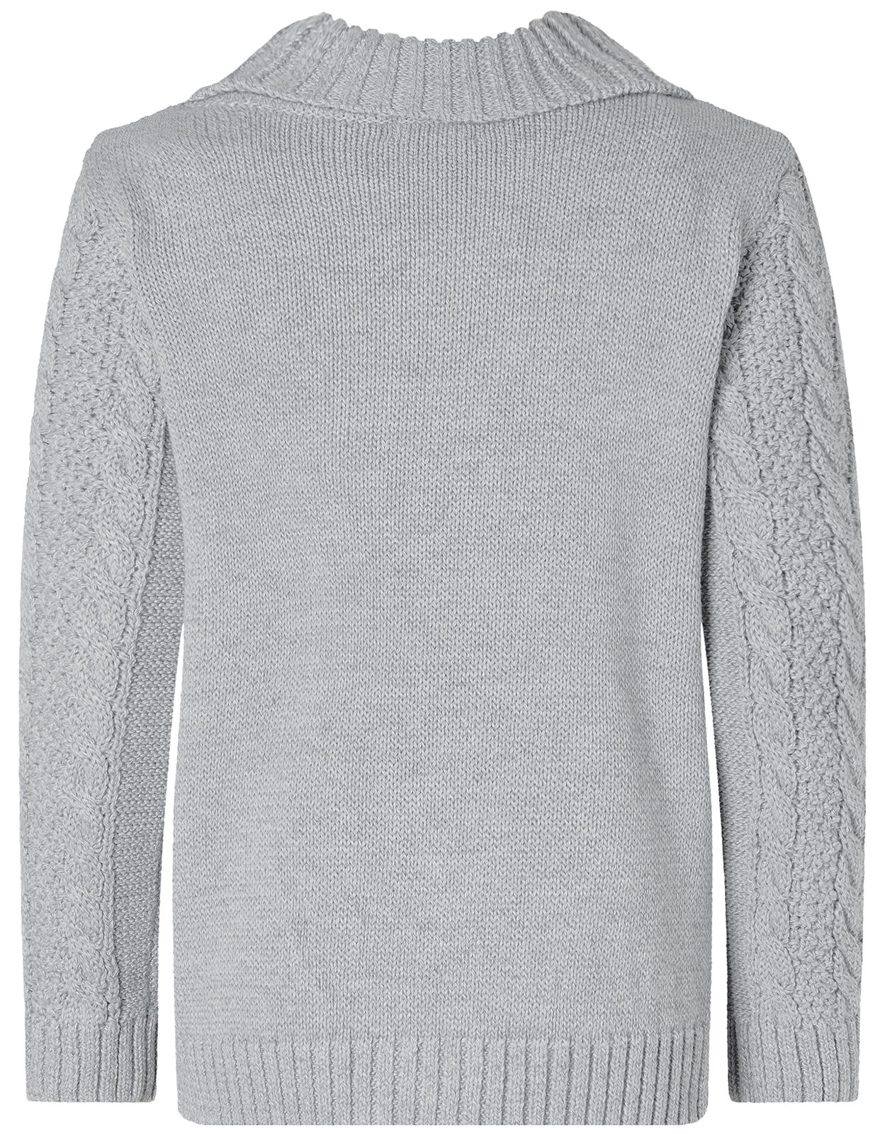 gray cable knit cardigan
