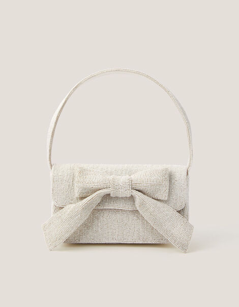 Ayla Beaded Bow Bag, , large