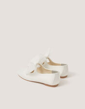 Organza Bow Ballet Flats, Ivory (IVORY), large