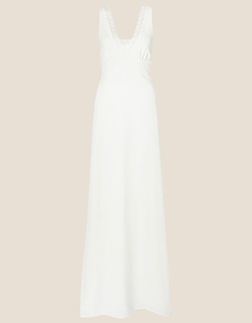 Bow Back Bridal Maxi Dress, Ivory (IVORY), large