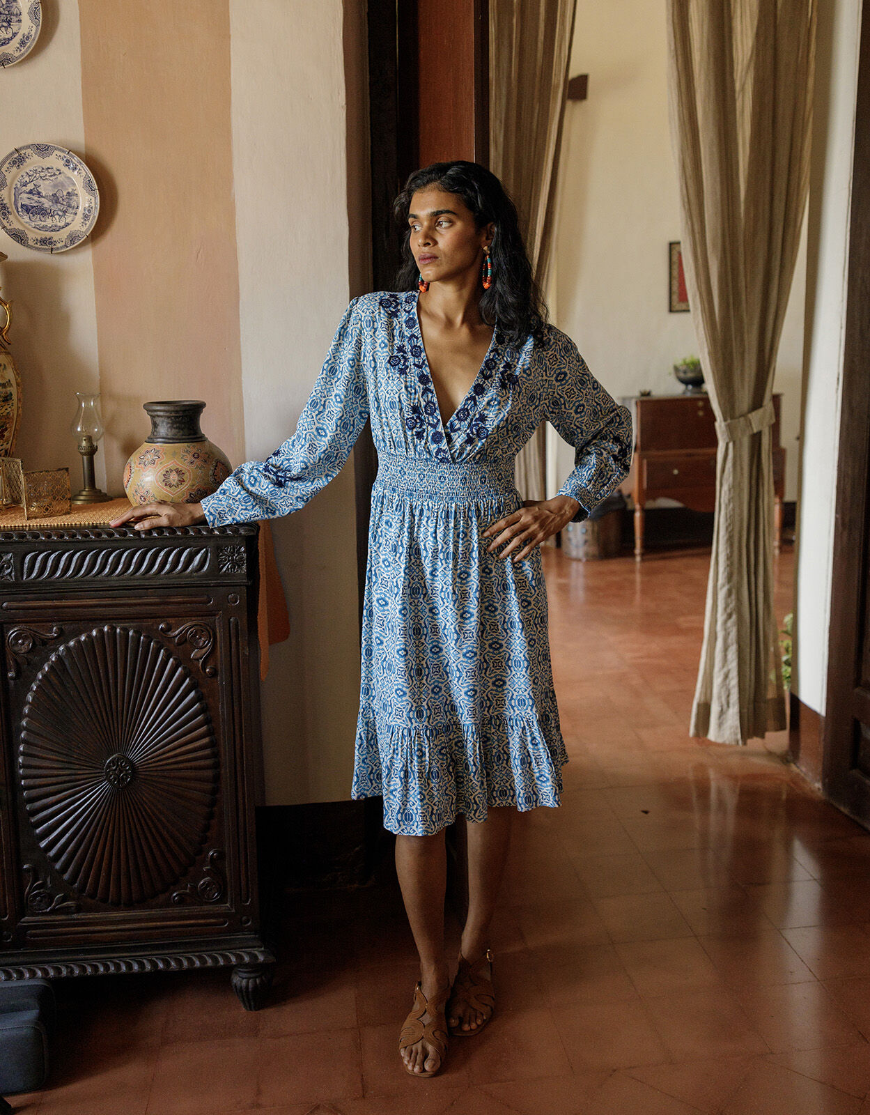 Faye embroidered dress hotsell