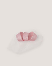 Alexia Twist Veil Fascinator Hair Slide, Pink (SOFT PINK), large