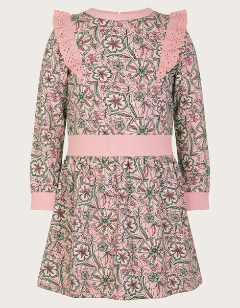 Scorched Paisley Print Dress, Pink (PINK), large