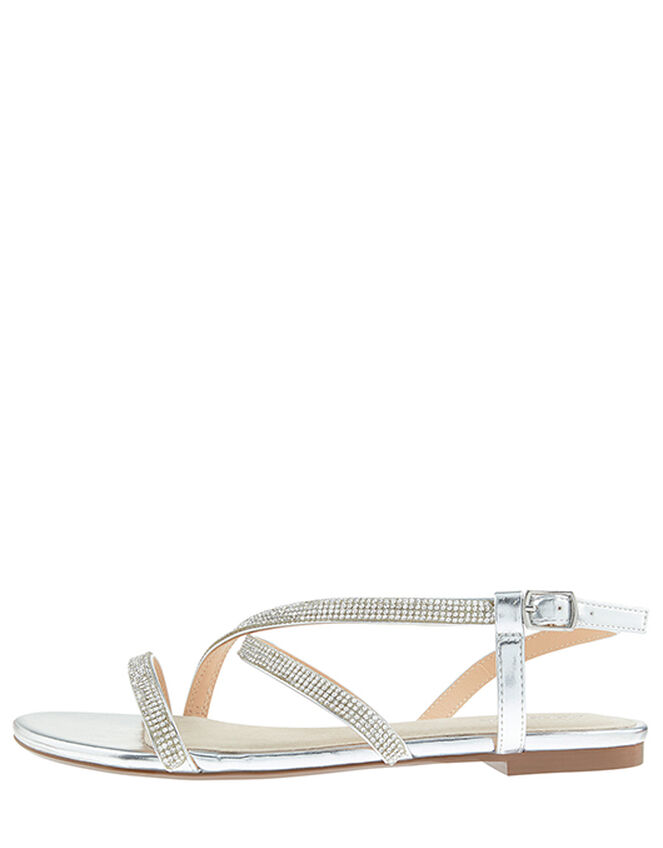 Trixie Crystal Sandals, Silver (SILVER), large
