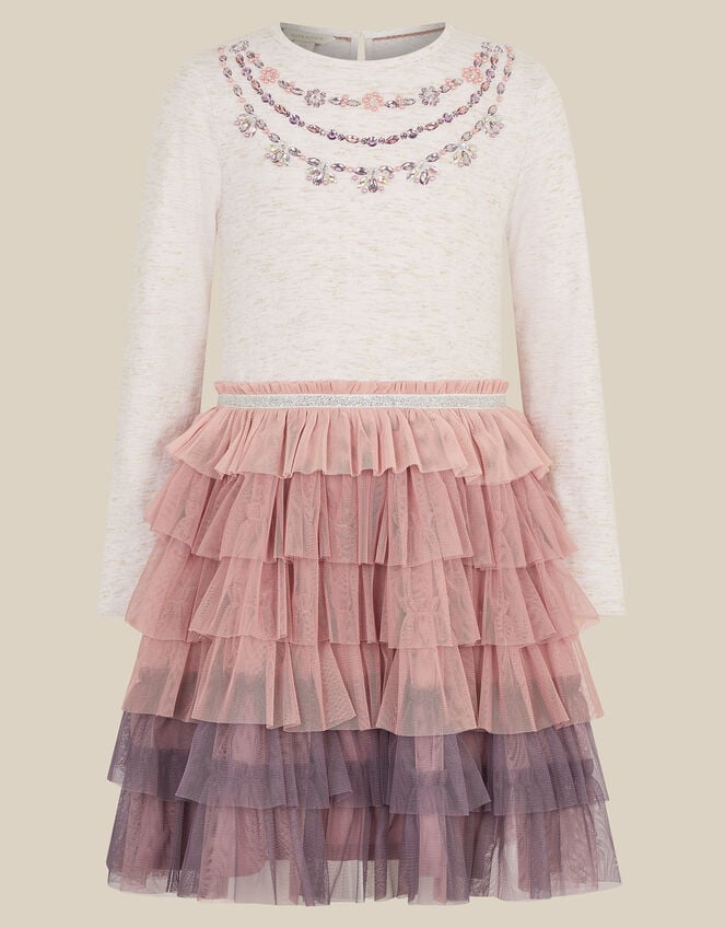 Gemstone Necklace Disco Dress, Pink (PINK), large